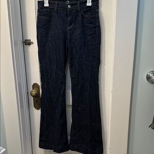 7 For All Mankind Blue Boot Cut Flare Pants